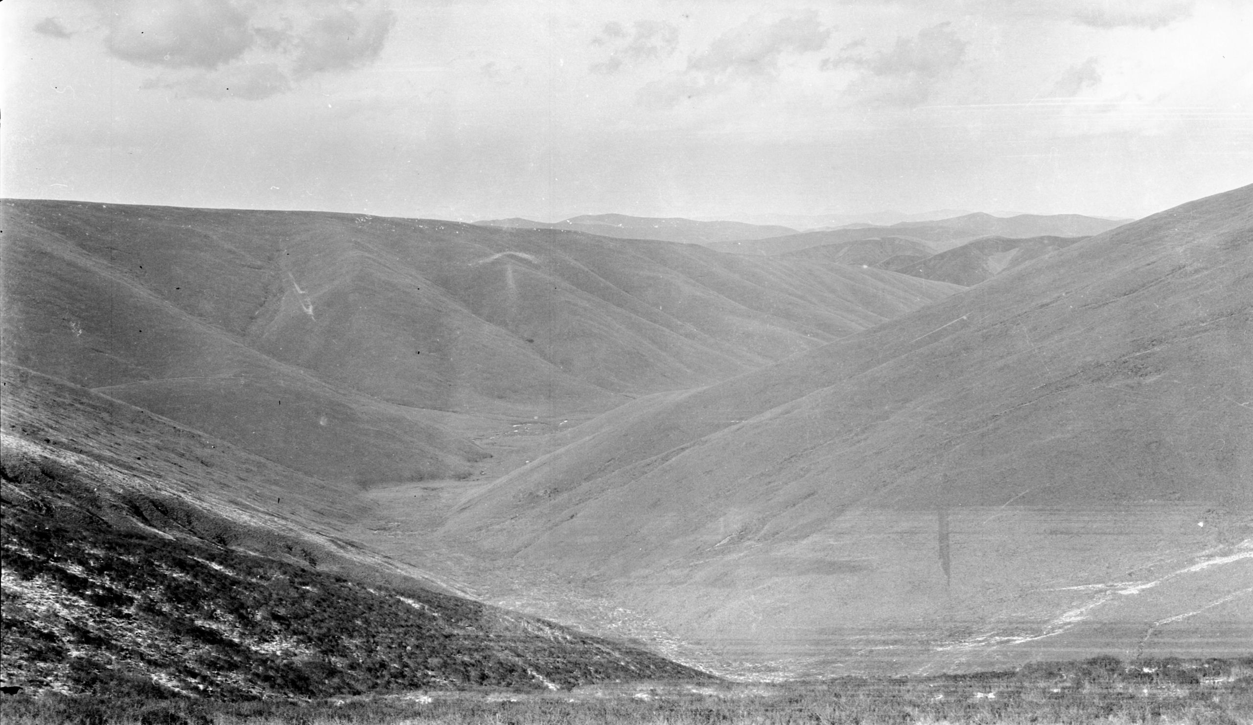 View of countryside Looking South from the Rung Lung La Pass