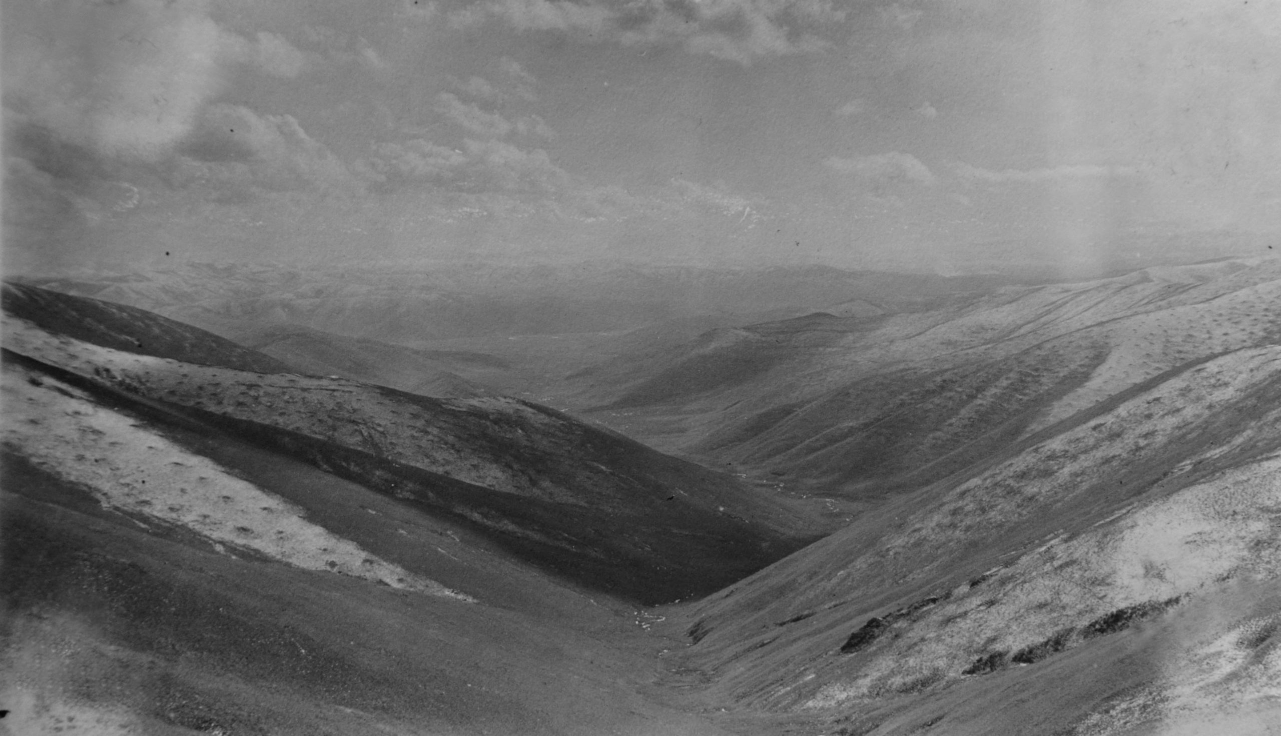 Picture of the countryside Looking North from the Rung Lung La Pass